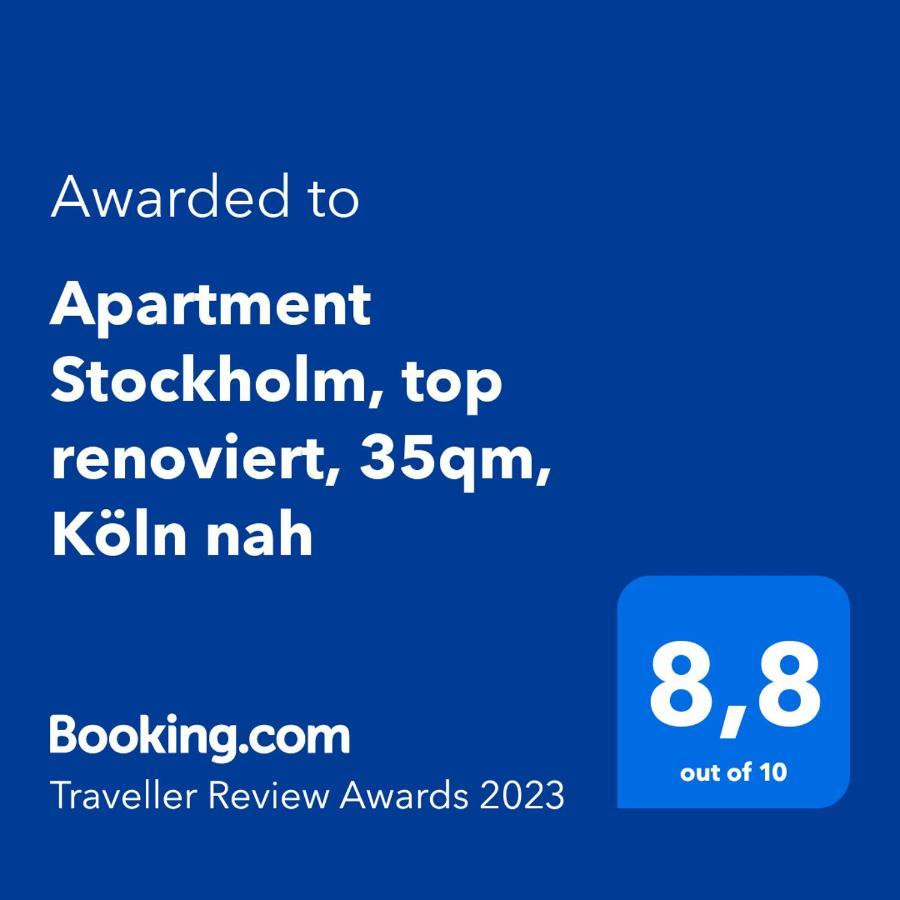 Apartment Stockholm, Top Renoviert, 35Qm, Koeln Nah Бергіш-Гладбах Екстер'єр фото